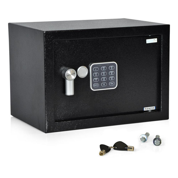 SereneLife Compact Electronic Security Safe with Key Lock & Reviews